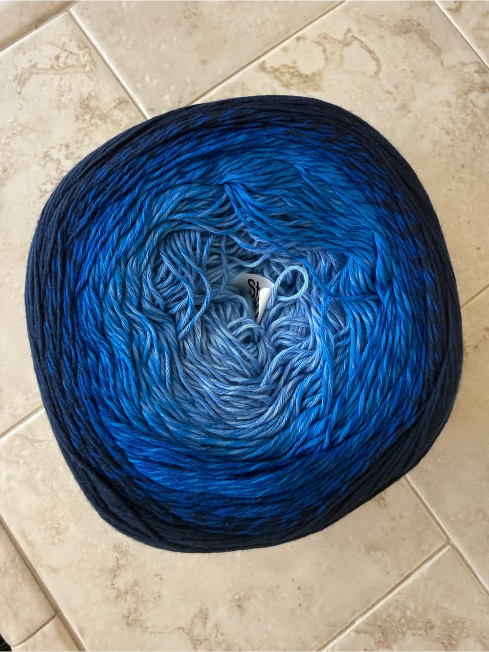 Yarn Art Rosegarden Deep Blue Gradient Yarn Cake - Home Accents